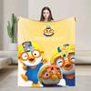 Super Soft Blanket Pororos the Little Penguins Throw Blanket Cute Cartoon Flannel Bedspread For Living Room Funny Sofa Bed Cover
