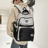 Schoolbag New Hong Kong Style Retro Backpack Large Capacity Junior High School Student School Bag Women's Simple Versatile Leisure Travel Backpack