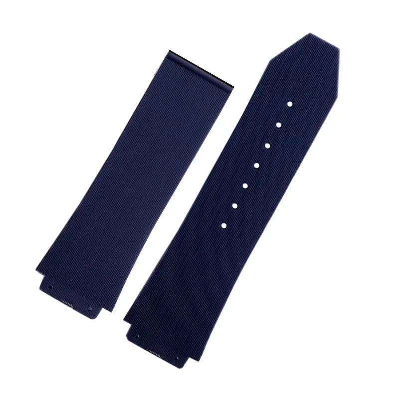 Für HUBLOT BIG BANG Silikon 26mm*19mm 25mm*17mm Wasserdichtes Herren-Uhrenarmband Kette Gummi-Uhrenarmband Kette Band