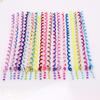 6PCS/lot Rainbow Color Headband Cute Girls Hair Band Crystal Long Elastic Hair Bands Headwear Hair Accessories
