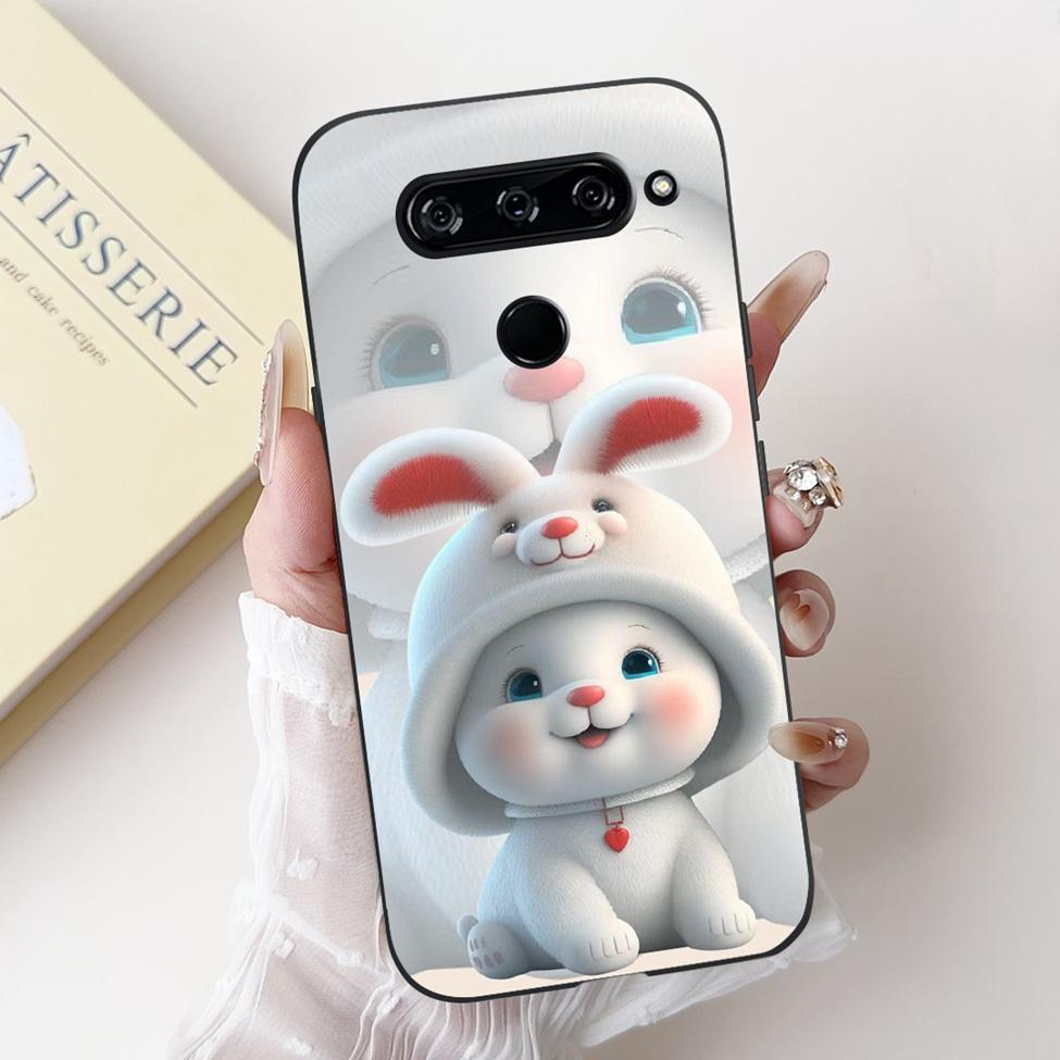 For LG V40 V50 ThinQ Case V50S ThinQ Cute Cartoon Cat Luxury Cool Shockproof Silicone Back Cover For LG V50S ThinQ 5G Phone Case