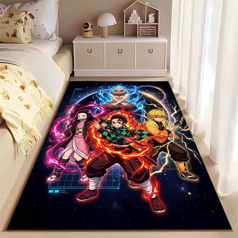 Anime Characters On Cosmic Background Suitable As a Non-slip Mat for the Living Room or Bedroom Sofa