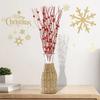 Artificial Glitter Berry Stems Red Gold Silver Powder Berry Branches Xmas Tree Wreath Decoration Party New Year Table Ornament