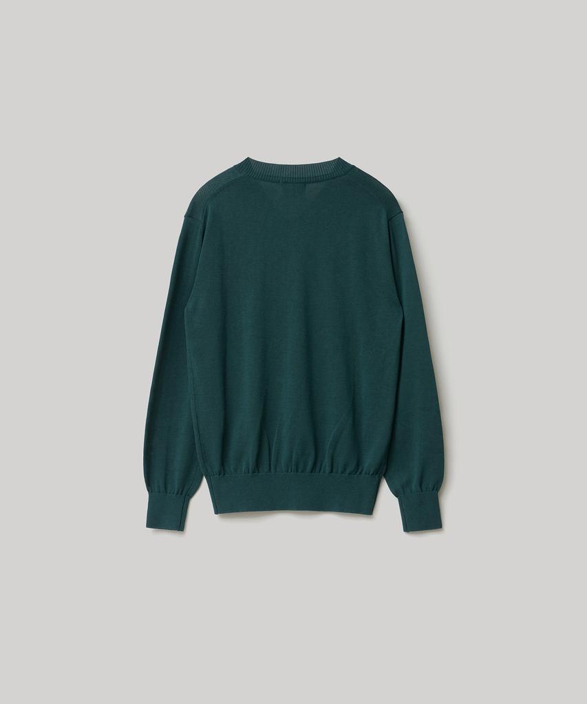 ANOTHER OFFICE WOMEN W. Current Silk V-Neck Knit (Forest)