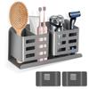 Wall Mounted Toothbrush Holder Self Adhesive Bathroom Toothbrush Toothpaste Storage Rack Aluminum Alloy Daily Necessities Holder