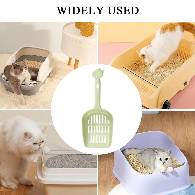 Cat Scooper For Litter Box Cute Thickened Hollow Litter Scoop Poop Sifting Ergonomic Sifter For Homes Pet Stores Living Rooms