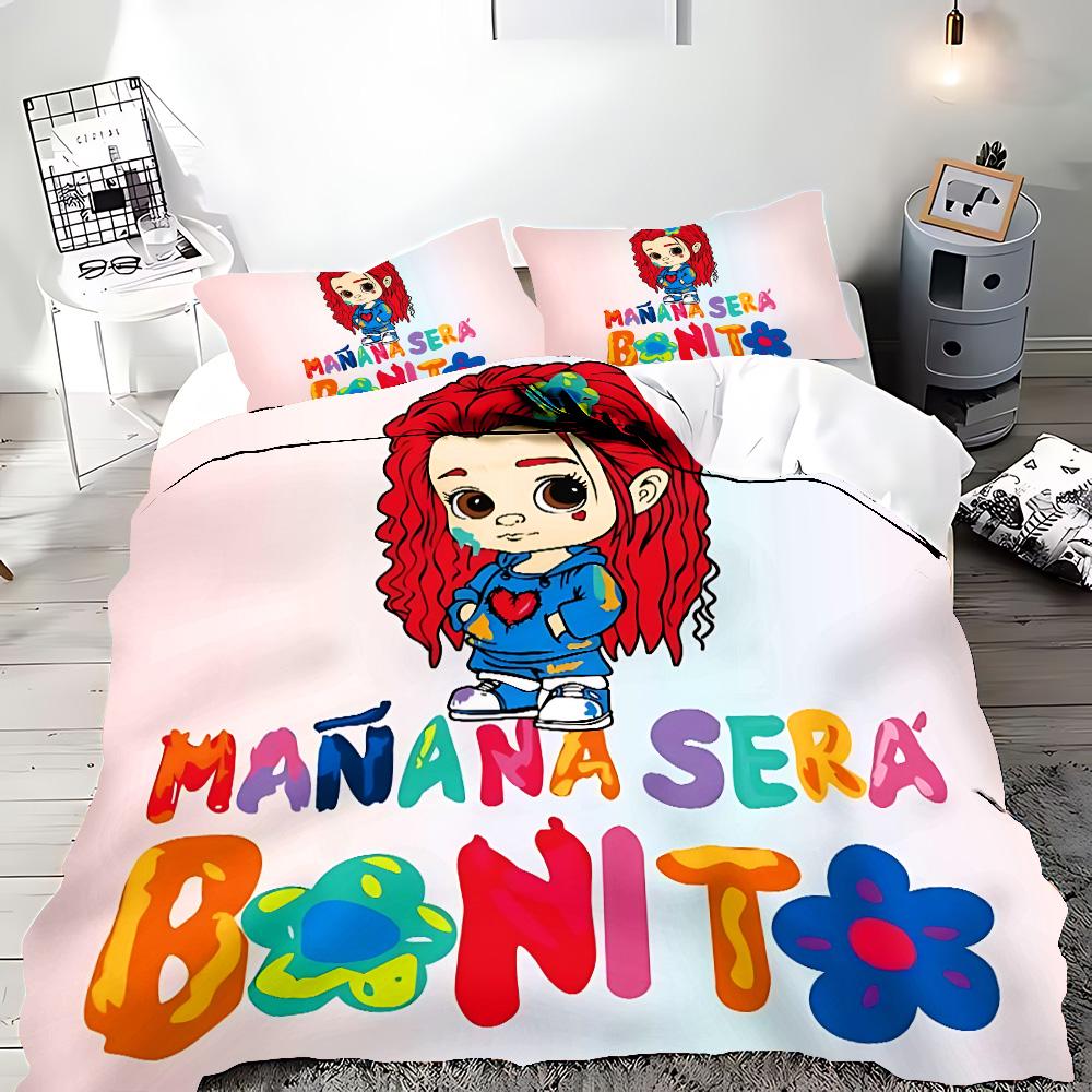 Mode Manana Sera Bonito Karol G Bettwäsche-Set mit Bettbezug und Kissenbezügen für Erwachsene und Kinder Jungen und Mädchen Schlafzimmerdekoration Geschenke