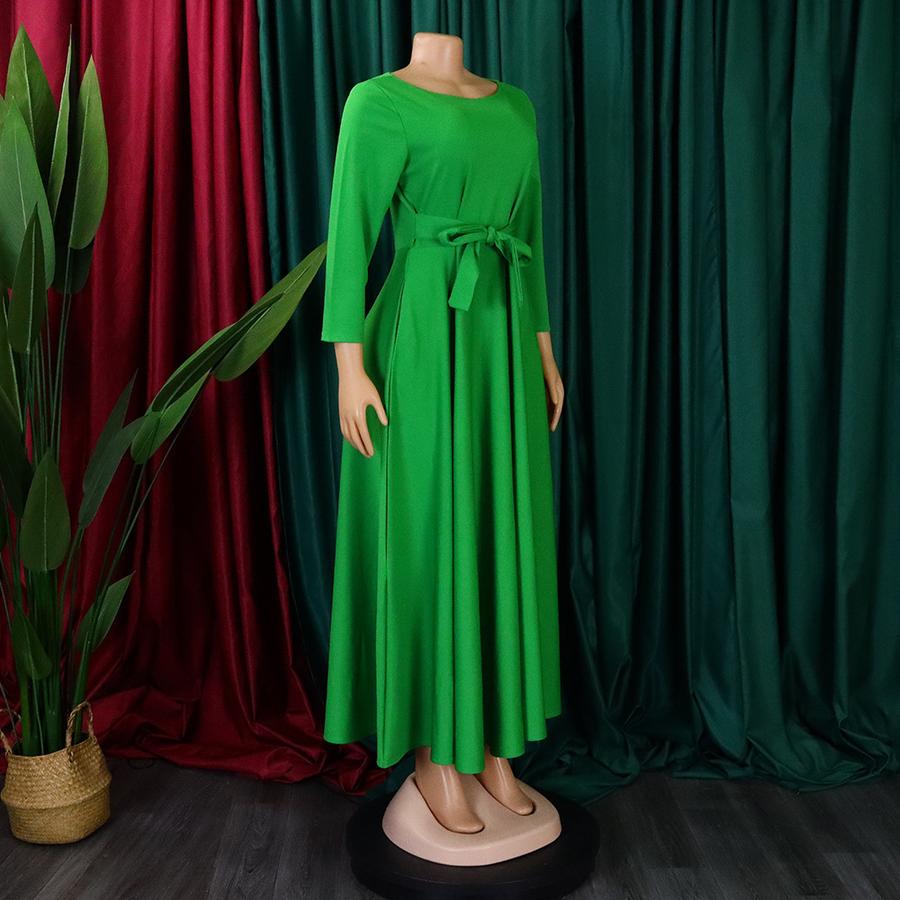 Damen Frühling/Sommer Neue Mode Temperament Binden Afrikanisch Übergröße Maxikleid Importiertes Kleid