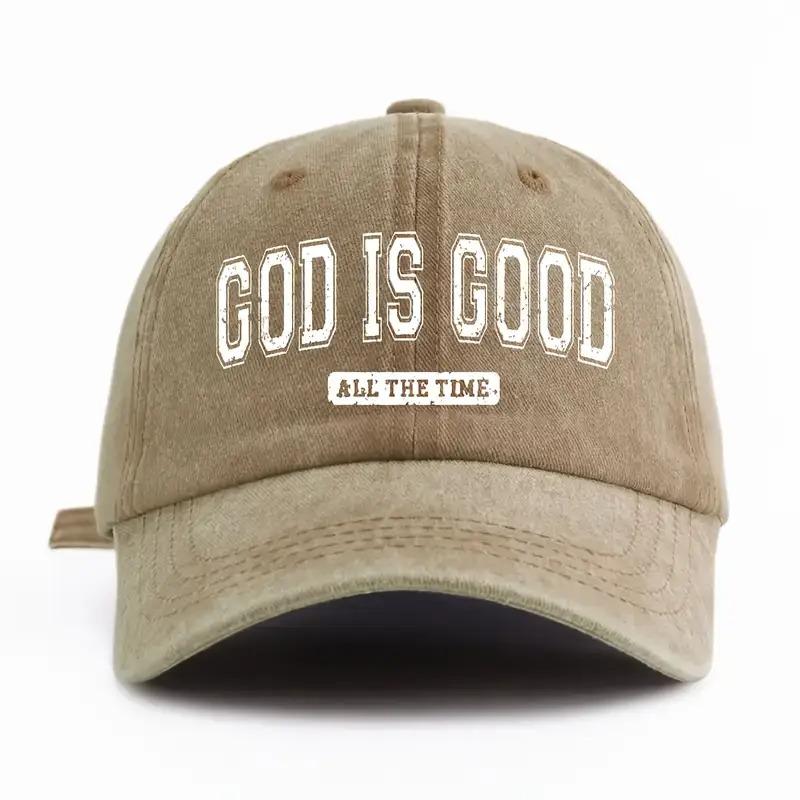 God Is Good All The Time Baseball Cap Adjustable Polyester Casual Sports Hats for Adults One Size
