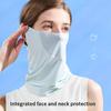 Ice Silk Sunscreen Mask Women Summer Anti-Uv Quick-Drying Face Cover Scarf Breathable Lady Neck Protection Hanging Ear Headband