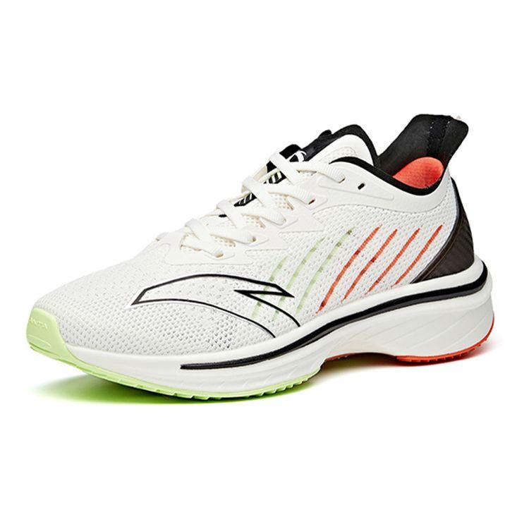 Anta Mach 1.0 Low Top Running Shoes Men Sneakers White Black Orange 112125586-2