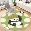 1pc Panda Pattern Office Round Area Rug, Indoor Mat Suitable For Office, Under Office Chairs Bedroom Living Room Home Decor, Room Deco