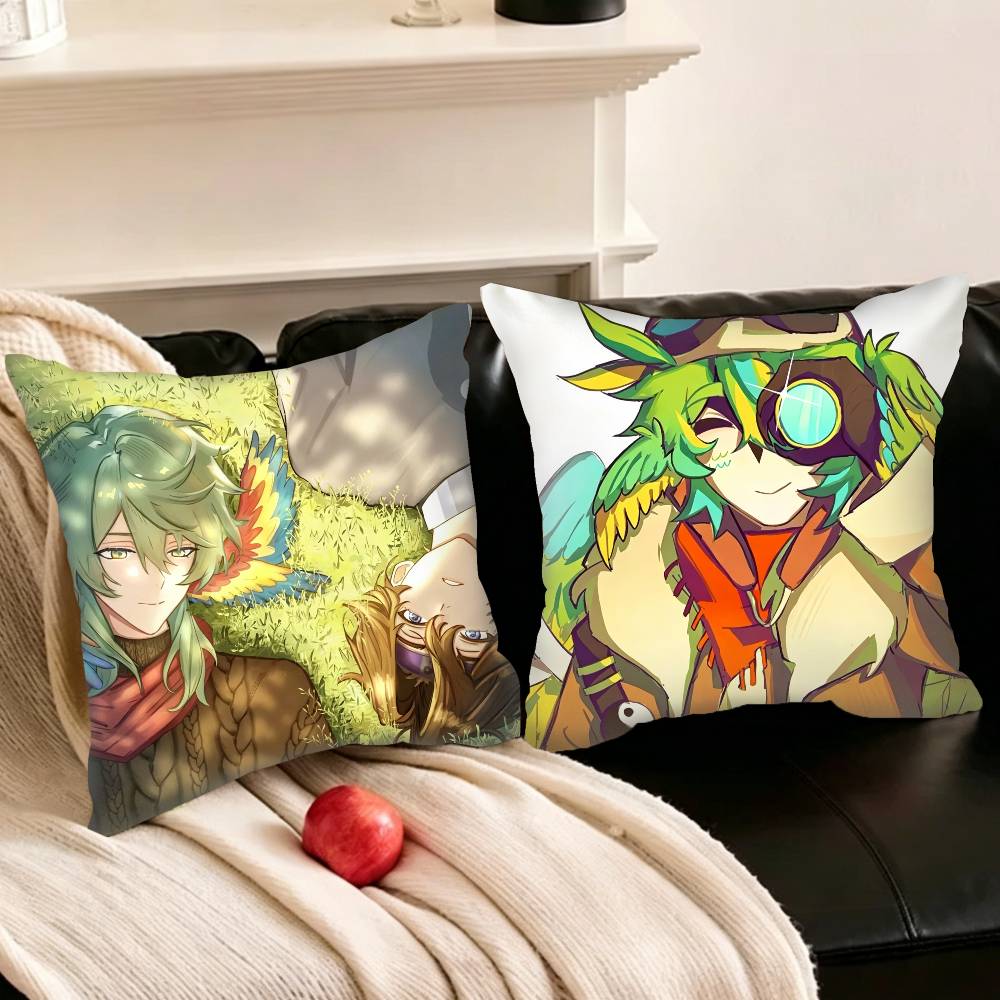 P-Parrotx2S Pillowcase Living Room Sofa Cushion Cover Bedroom Room Bed Pillow Cover Home Decoration