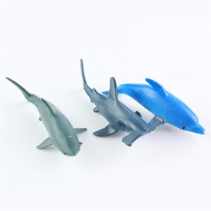 24PCS Marine Ocean Animals Figure Sea Dolphin Turtle Creatures Model Toys
