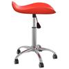 Tabouret de salon et spa - VIDAXL - Rouge - Réglable en hauteur - Pivotant 360° - Similicuir