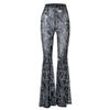 Waist High Women Summer Pants Pants Ladies Beach Sexy Seethrough Floralprint Trousers