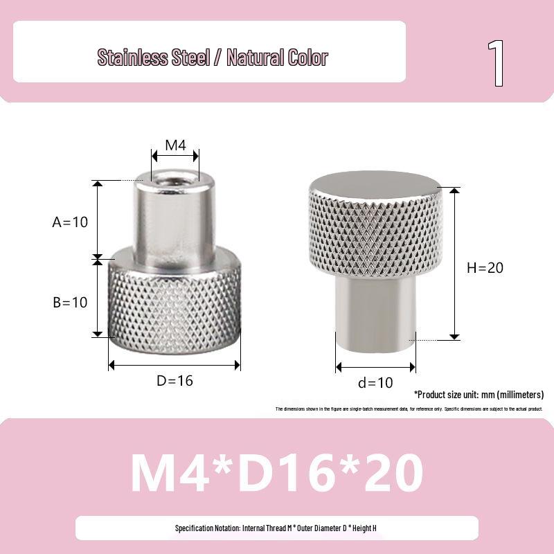 Hongkangming Stainless Steel Knurled Hand-Twist Nut for M3-M12.