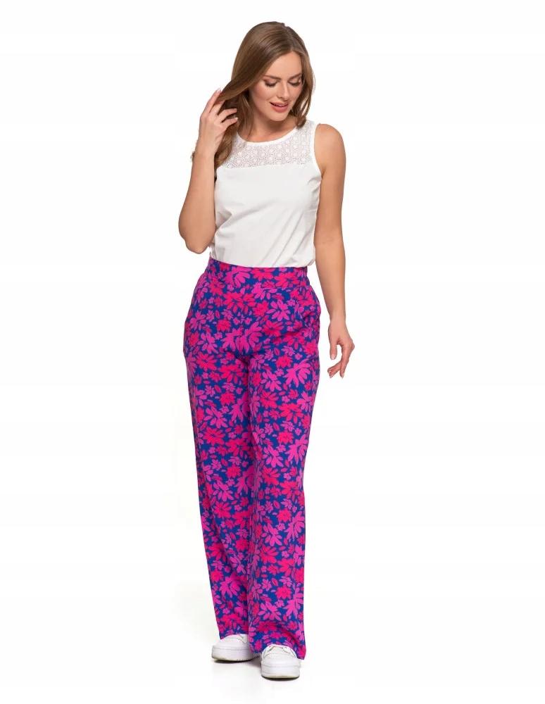 Women's Viscose Trousers Wide Legs Patterned Elegant MORAJ M PATT 4