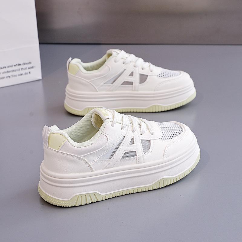 

Новые женские кроссовки - повседневные модные универсальные на шнуровке, не утомляют ноги, нескользящие, амортизирующие, с поддержкой свода стопы, удобные сетчатые дышащие туфли 40 светло-желтого