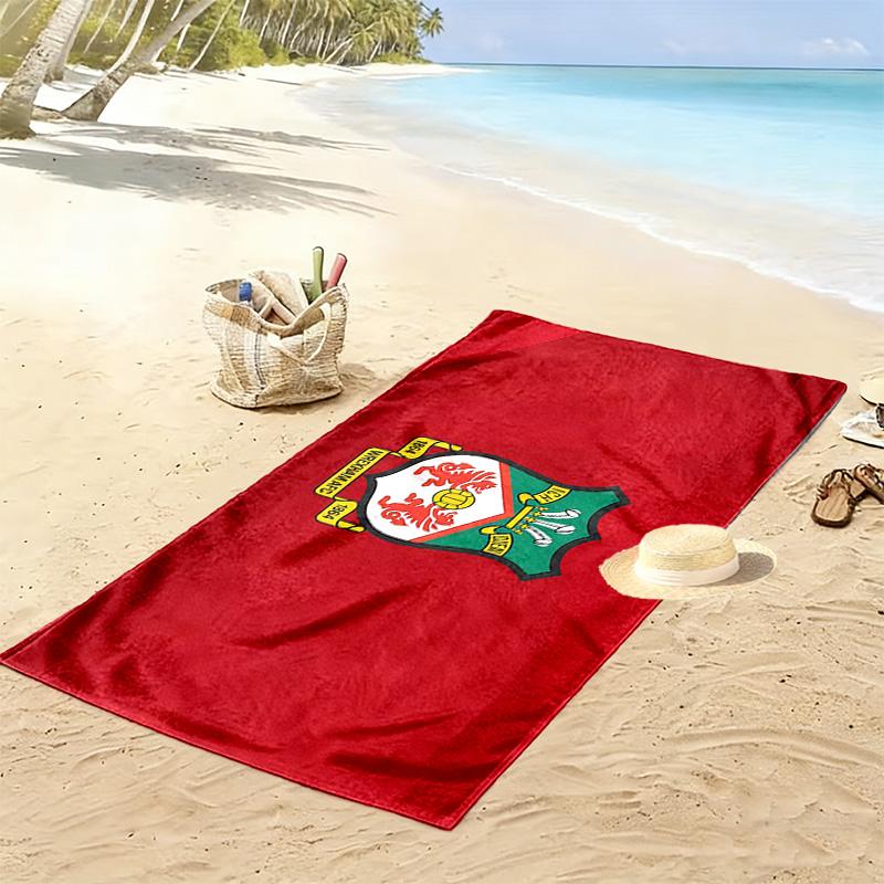 Ręcznik plażowy z nadrukiem Wrexham AFC, Duży miękki szybkoschnący ręcznik na plażę, kemping, basen