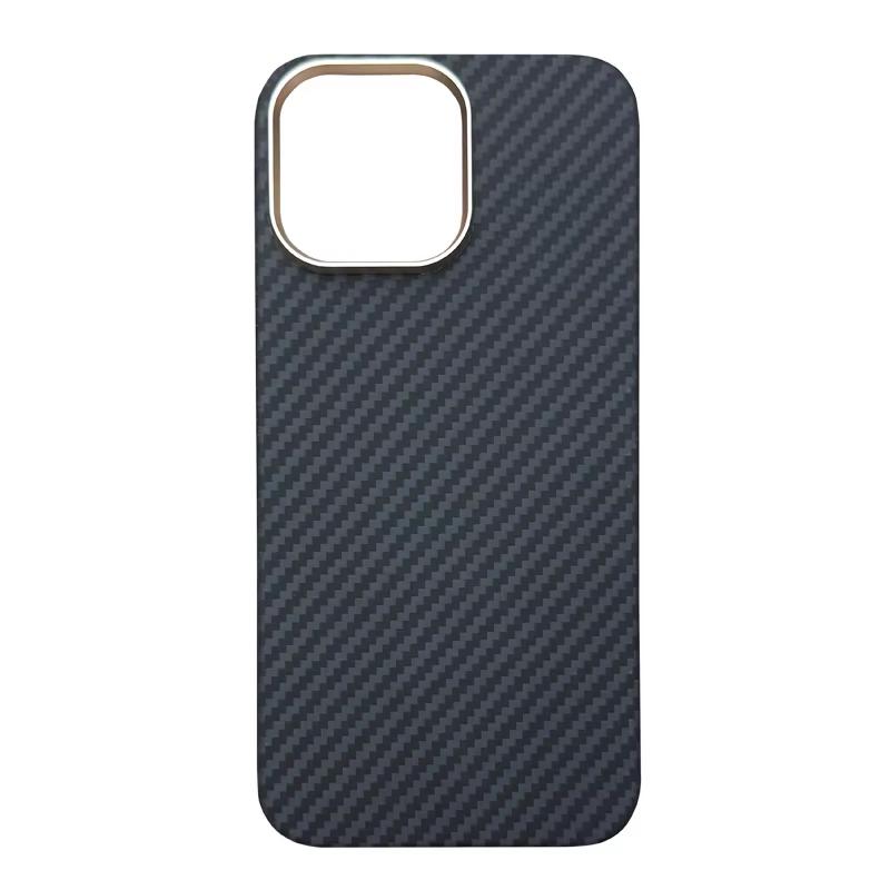 Carbon Fiber 600D for IPhone 16 15 14 Pro Max Lens Protection Aramid Fiber Phone Cover  I14 I15 I16 With Magsafe Magnetic Case