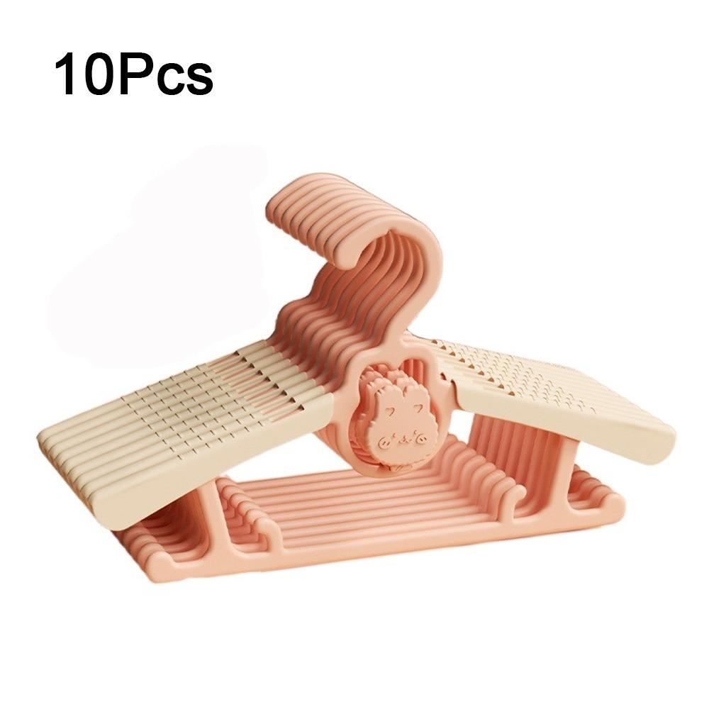 10Pcs Windproof Telescopic Baby Hangers Non-slip Kids Coat Hanger Cute Clothes Organizer  Kids Room