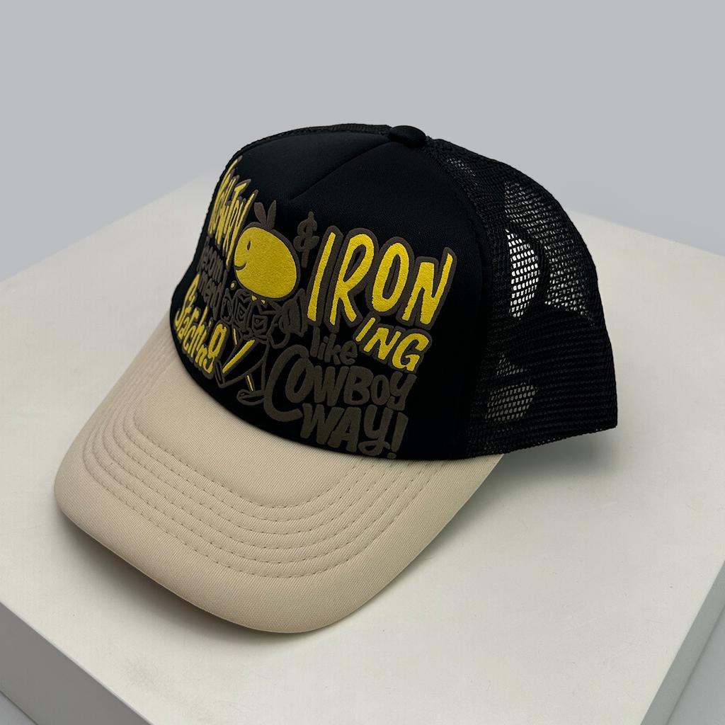 Baseball Face Smiling Ear Rabbit Lettering Alphabet Printed 3D Color Contrast Blocking Women  Men For Neutral Gender Fresh Caps Peaked Hats