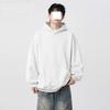 Men's 300G Heavyweight Button-Up Hoodie: Autumn/Winter Trendy Loose Casual Solid American Style Sweatshirt Jacket