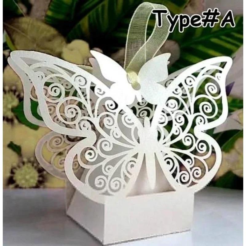 

10 pcs Hollow Butterfly Gift Paper Boxes Creative Laser Cutting Wedding Candy Dragee Box Cookie Carton Wrapping Package 10 pcs белый