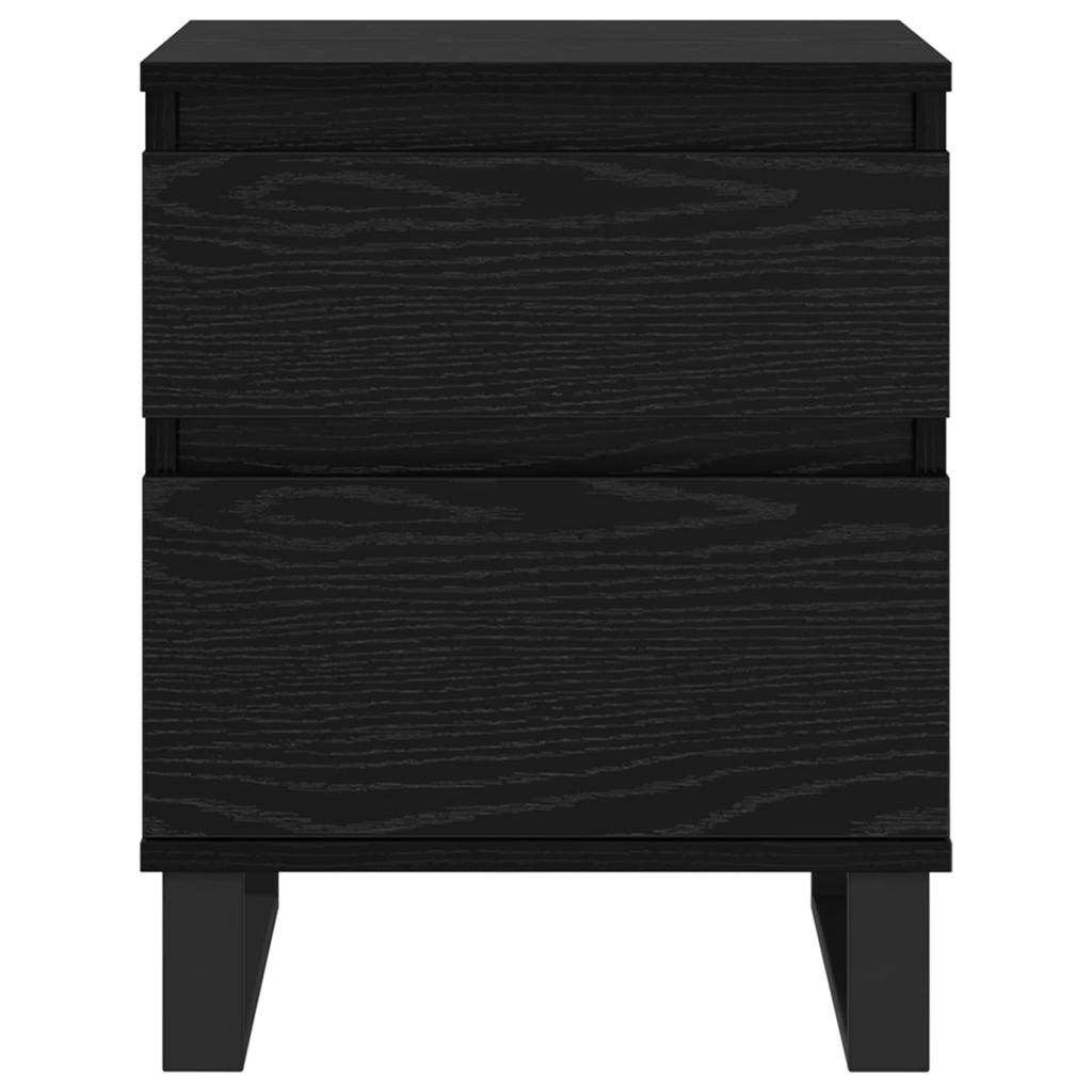 Nightstand Black Oak Effect 40 x 35 x 50 cm Engineered Wood