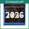 Static Christmas Decorative Sticker With Numbers Santa Claus For Decor Festive