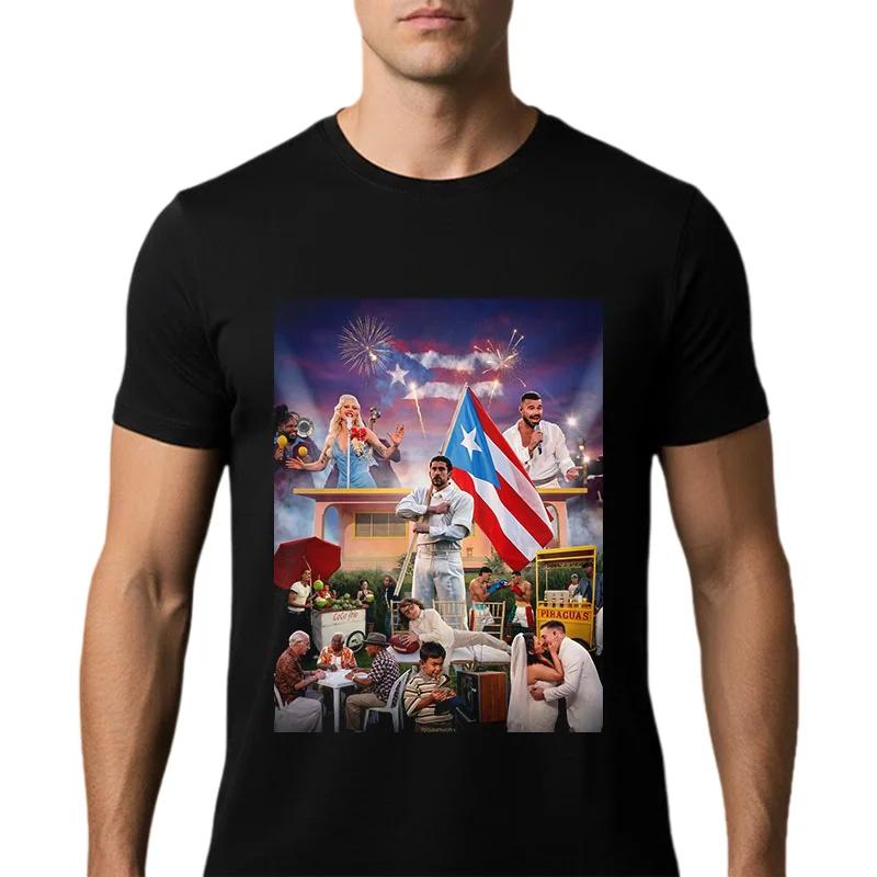 

Bad Bunny Super Bowl LX 2026 The Only Thing More Powerful Than Hate Is Love T-shirt Summer Men s Women s Fashion Cotton T-shirt S чёрный