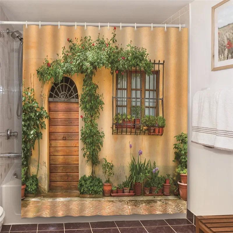 Funny Bathing Rubber Ducklings Shower Curtains Kids Home Bathroom Decor Blackout Screen Waterproof Fabric Bath Curtain Cortina