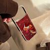 Electroplated Gilt Pony Iphone17promax Mobile Phone Case 13 Festive Red 16 Apple 17 and Other Models
