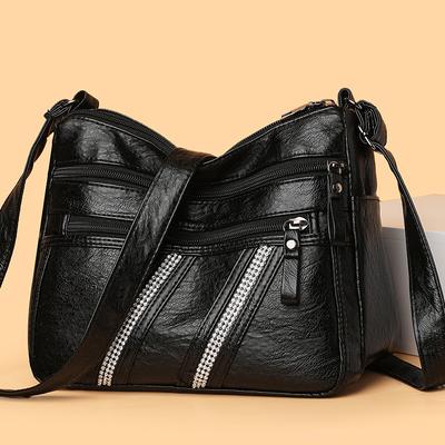 Crossbody Bag Women's Bag Retro Multi-layer Shoulder Small Square Bag