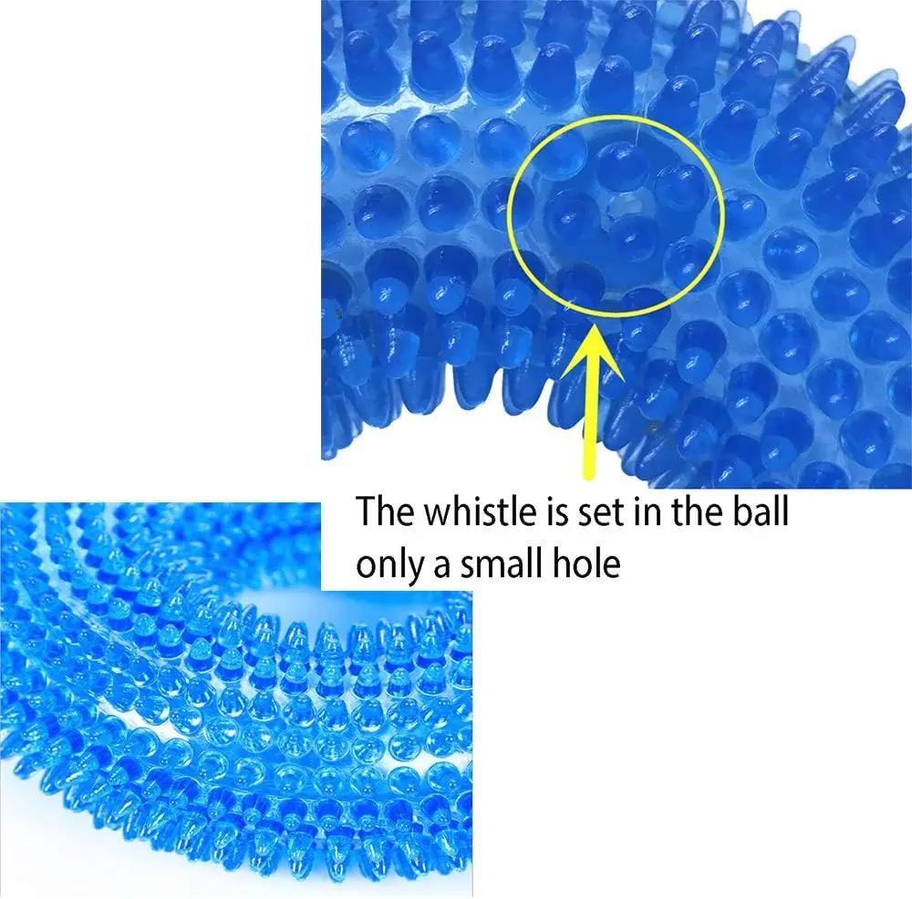 Squeaky Interactive Pet Dog Chew Toy Puppy Bite Resistant Thorn Barbed Tooth Cleaning Toy TPR Molar Chew Toys for Dogs