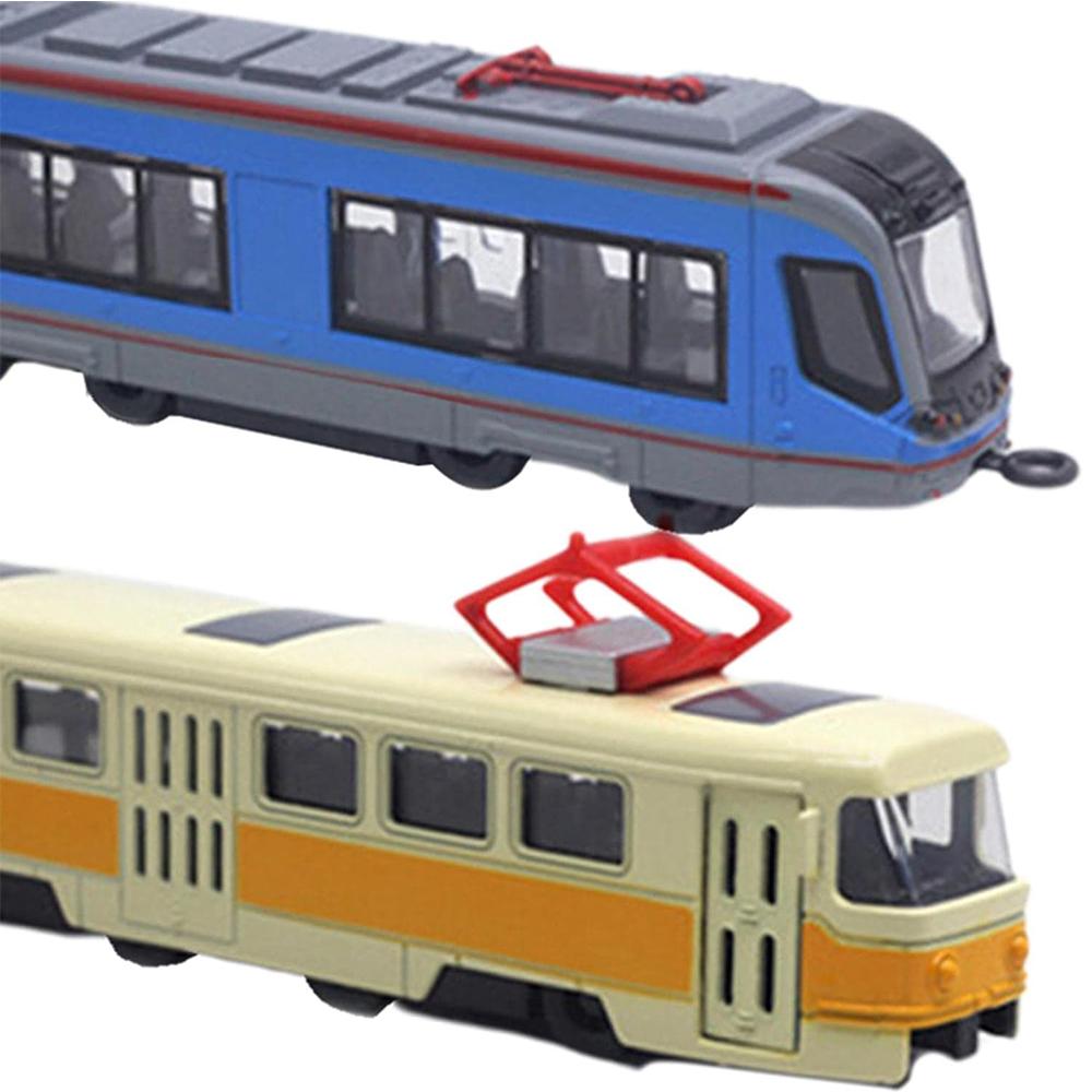 4Pcs Car Toys, Bus Train Model Toys, Car Toys, Inertia Car, Door Opening, Bus Toys, Education Toys, Desktop Decoration for Children 4-6 Years Old