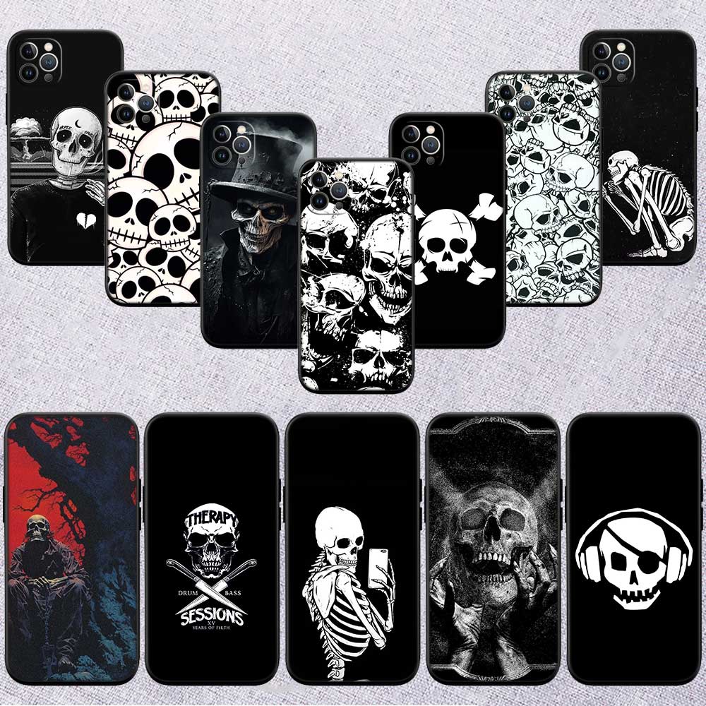 NH31 Horror Skeleton Skull New High-End Shell Phone Case for Redmi Note 13 14 Pro+ Plus A3 A3X 13X 13C 13R 14S 14C 14R
