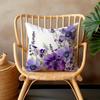 Purple Anemone Lavender Pillow Cover Vintage Botanical Floral Print Boho Wildflower Cushion Case For Sofa Bed Couch Home Decor