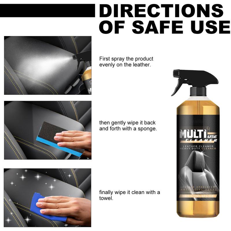 Autoinnenreiniger, 120 ml, Lederreiniger, UV-Schutz, Autositzreiniger für Autoinnenräume, Leder, Bekleidung, Möbel, Schuhe