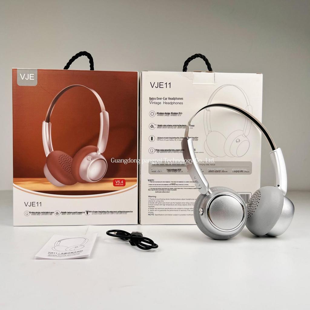 2026 High-Quality Retro Metal Bluetooth 5.4 Headband Headphones