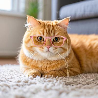 Yousheng Cat Sunglasses Retro Pet Glasses with Gold Chain for Cats Small Dogs Pet Dress-up Costume Accessories for Photos Cosplay Parties
