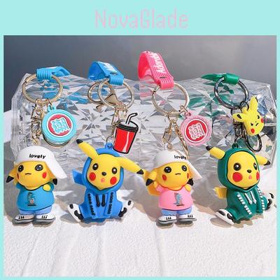 Uroczy Silikonowy Brelok Pikachu Kolorowa Bluza z Kapturem Dodatek Prezent na Urodziny
