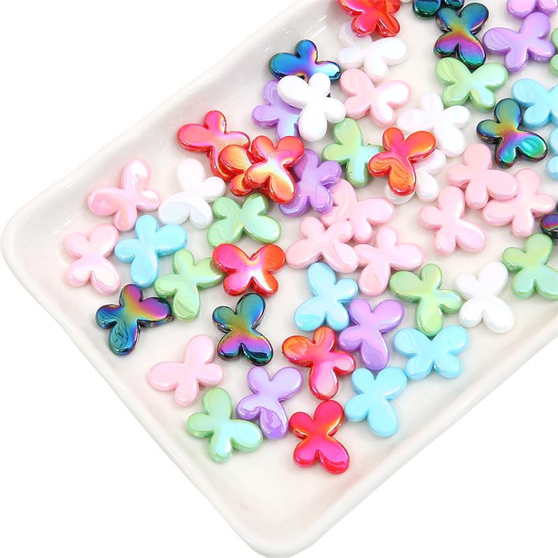 Perline Acriliche Ciondoli Farfalla Perline Per Bracciale Collana Fai Da Te 10 Pz