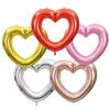 Metallic 40 Inch Heart Balloon Reusable DIY Hollowed Heart Foil Balloons Romantic Inflatable Heart Chain Balloons