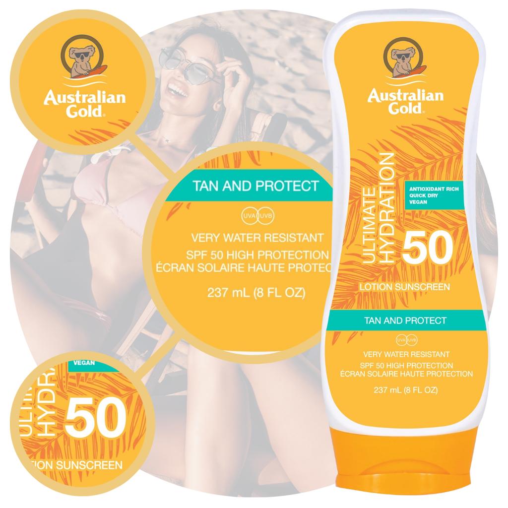 Australian Gold Loțiune de protecție solară SPF50 de protecție solară 237 ml