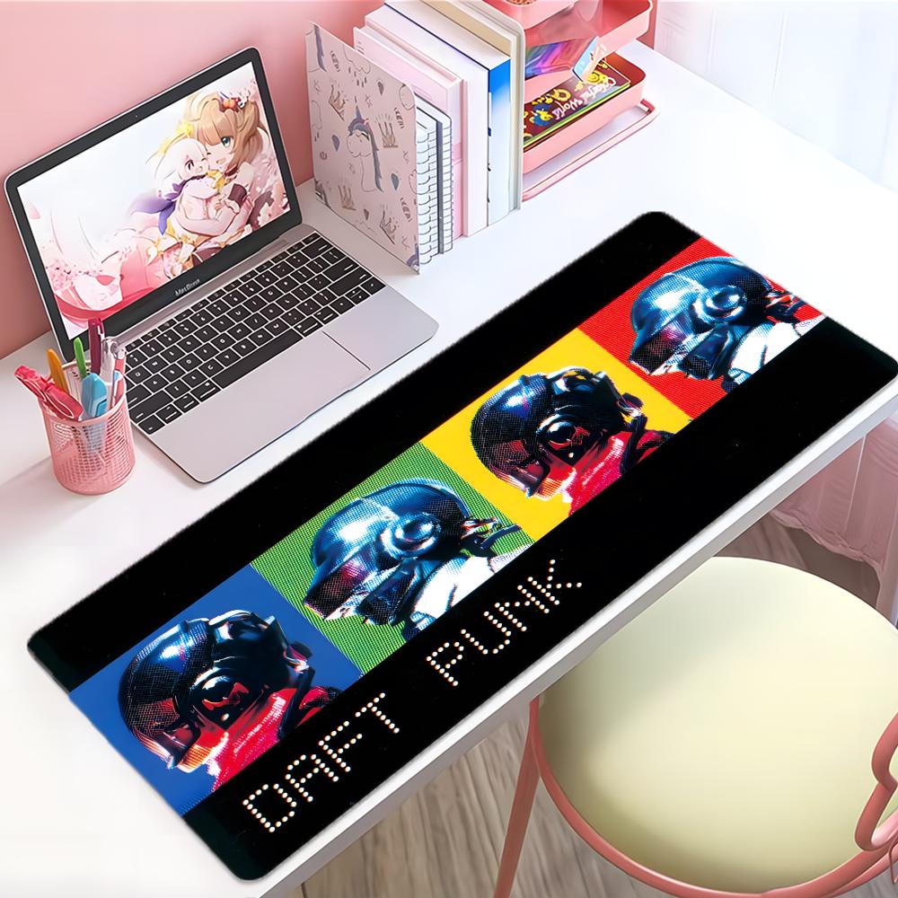 Cool Electronic Band Ddaft Punk Mouse Pad Large Thick Desk Pad Stitched Edges Gaming Mouse Mat For Pc