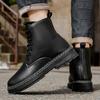 Men's casual plus size high top winter shoes fashion comfort shoes outdoor slip-resistant wear-resistant thicken leather boots