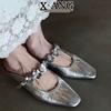 Cowhide version bag head half slippers women's summer can wear new models with skirts thick heels cool slippers shoes