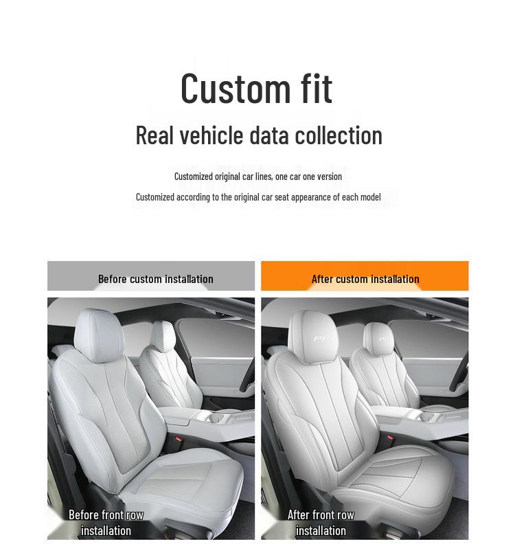 XPeng P7+ Seat Cushions & Covers: Fits Five Seats, All-Season.